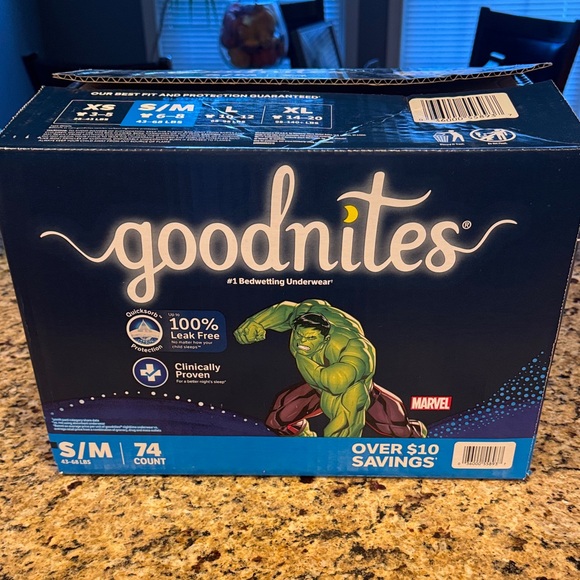 Goodnites Bedwetting Underwear with Hulk Design - Picture 1 of 4